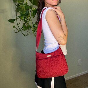 Red Quilted Shoulder Bag